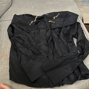 Formal sleeve shirt with chains small shein